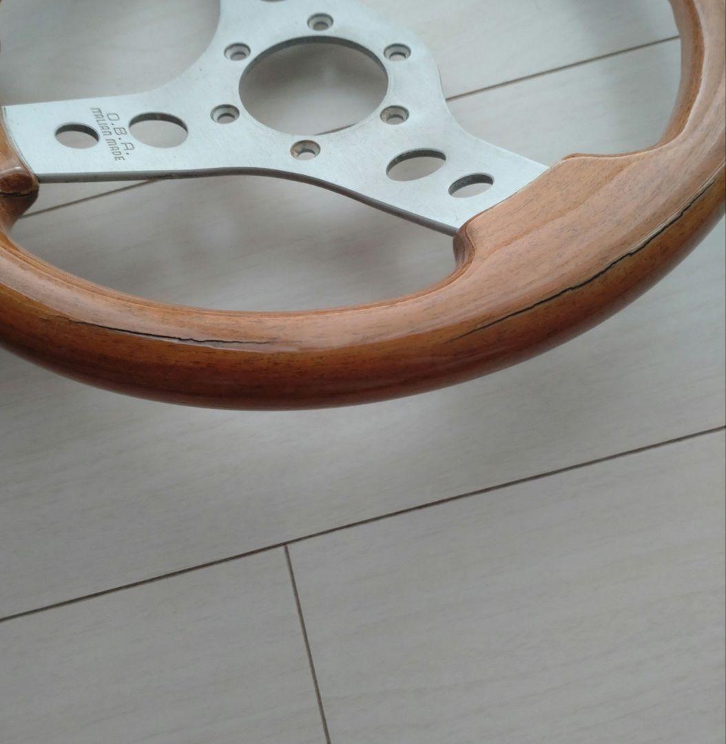 O.B.A. ウッドステアリングホイール 300mm