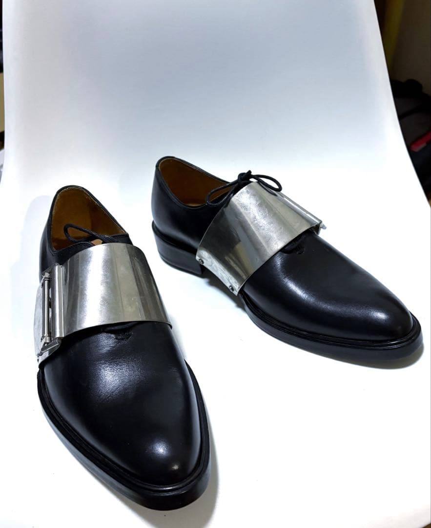 レア ジバンシGivenchy 2013awメタルプレートドレスシューズ42美品