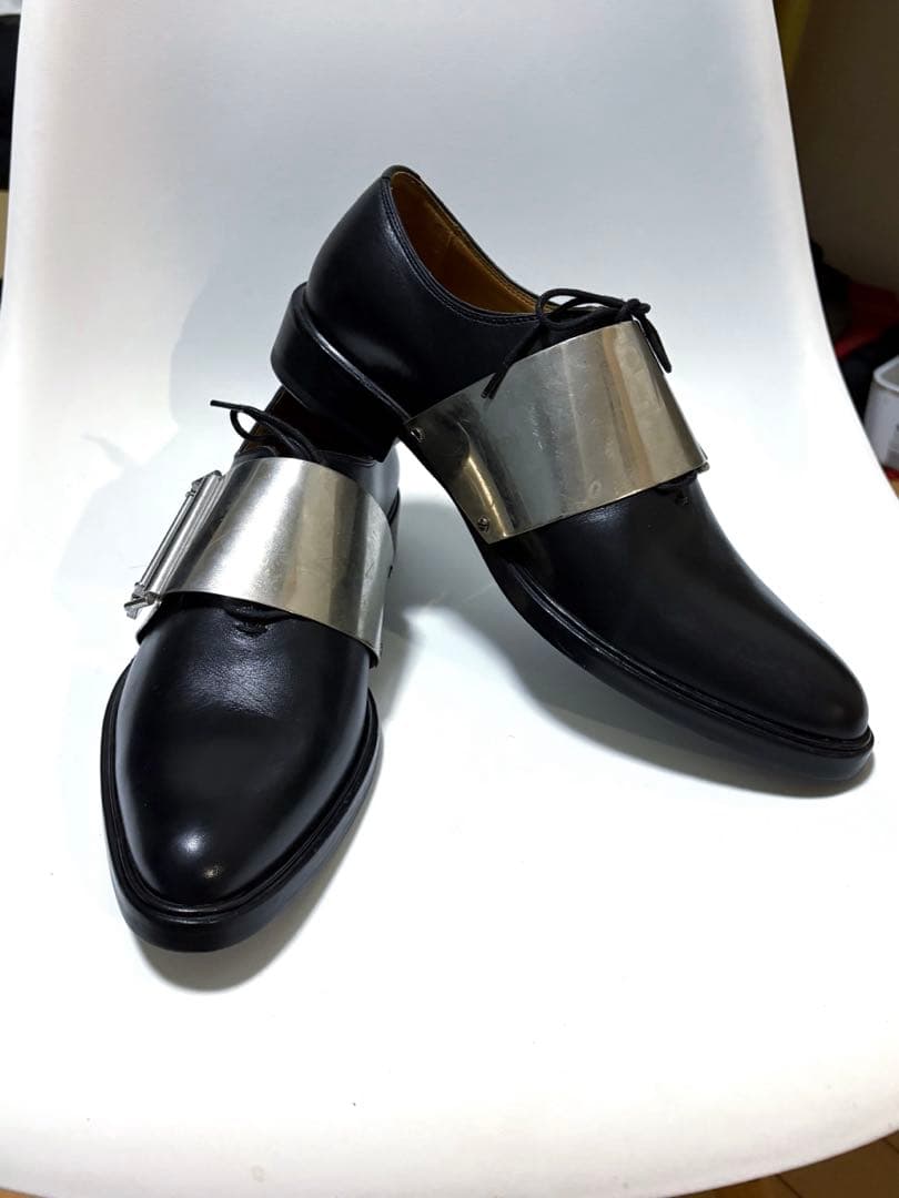 レア ジバンシGivenchy 2013awメタルプレートドレスシューズ42美品