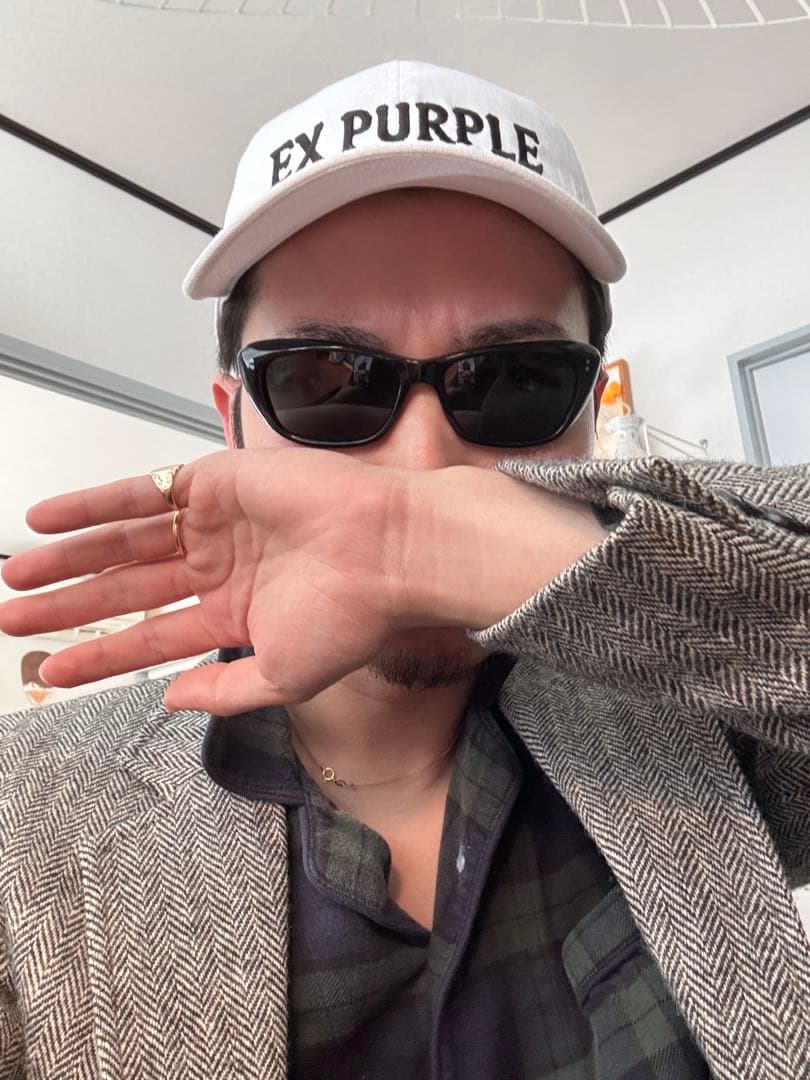 60's フレンチヴィンテージ　ブラック セルロイド　サングラス(コグマ)