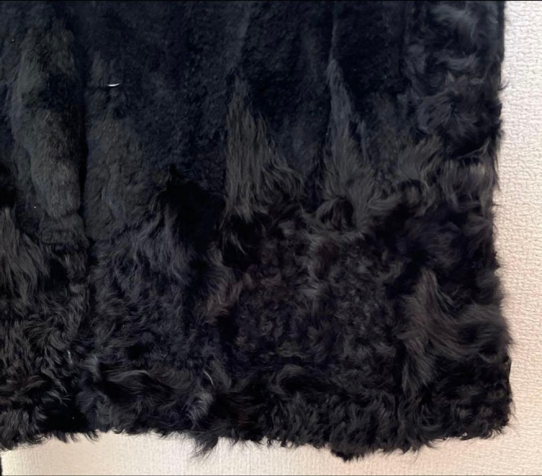 リアルミックスファー　100% ブラック