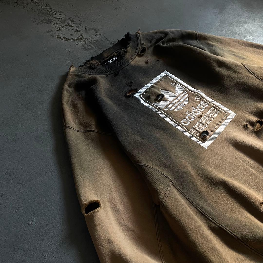 80's“万国旗タグ”adidas“鬼フェード”boro sweat