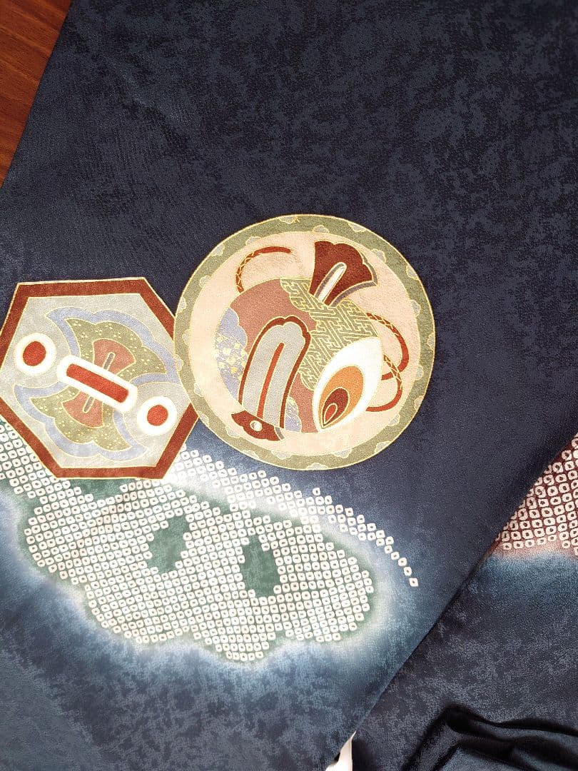 正絹　美品 男の子 お宮参り着物 掛け着 産着