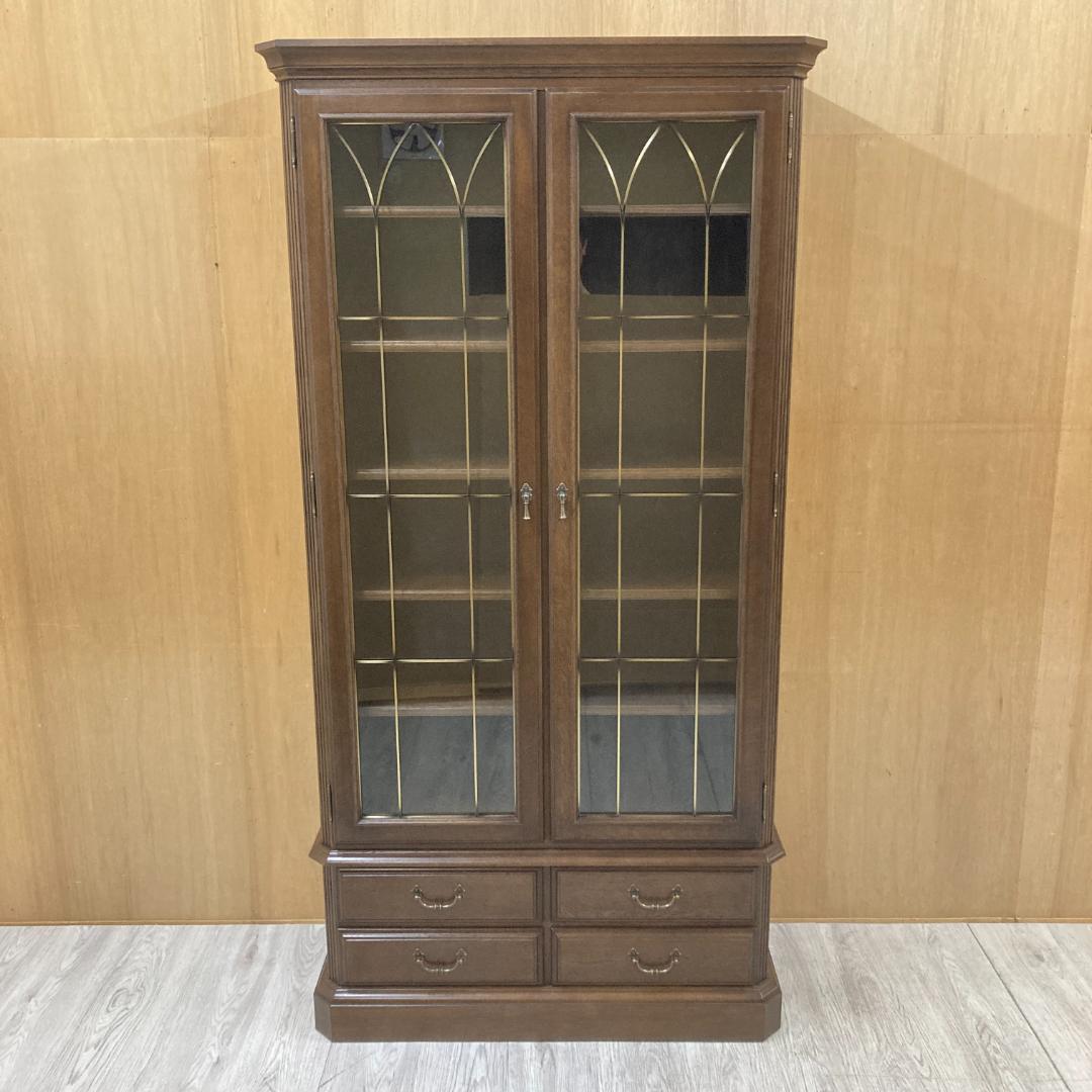 美品【カリモク】ドマーニ　クイーンズライフ　飾り棚　カップボード　書棚