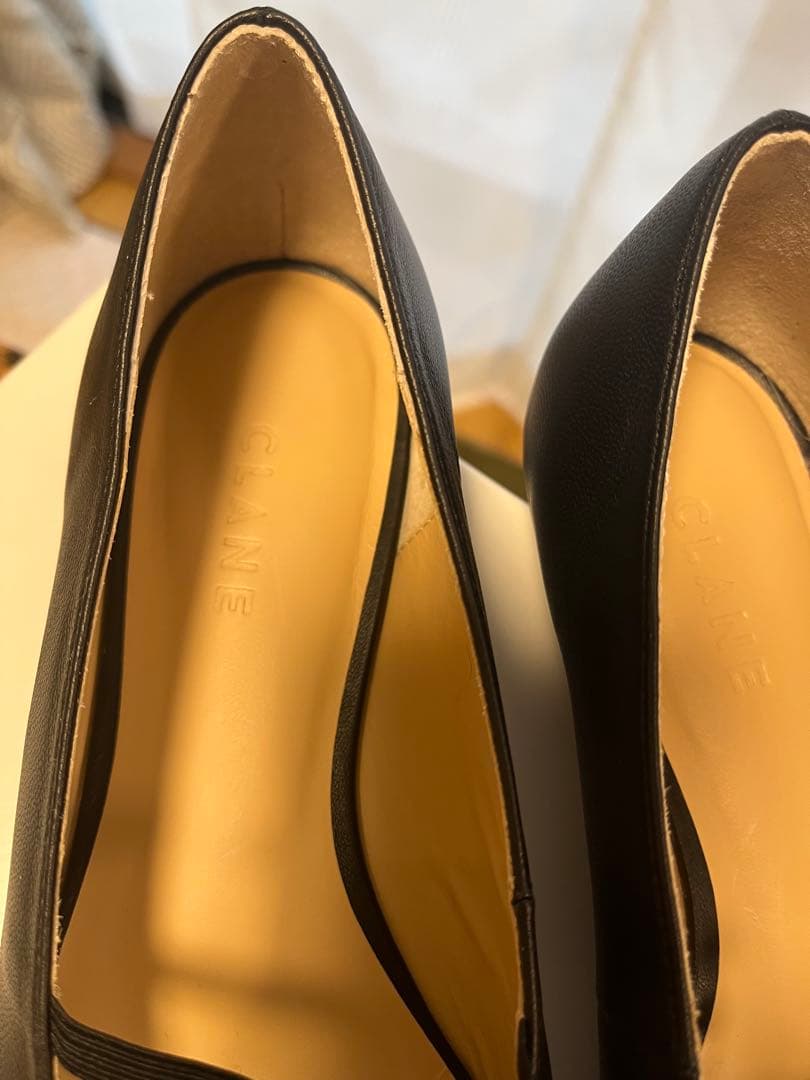 オブリークトウ フラットバレエシューズ 37サイズ ブラック