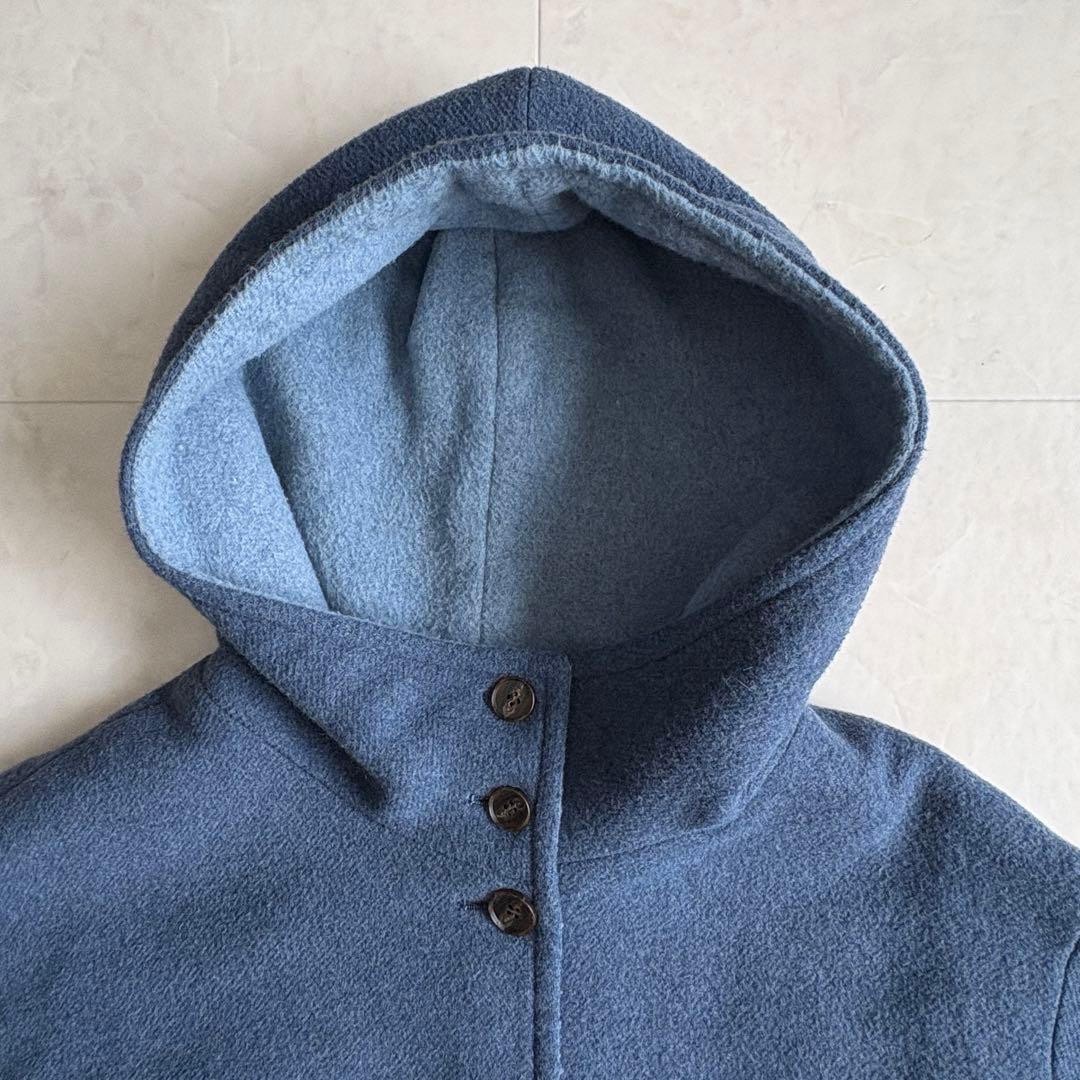 conges payes イタリア生地 フードコート 青 F ゆったり