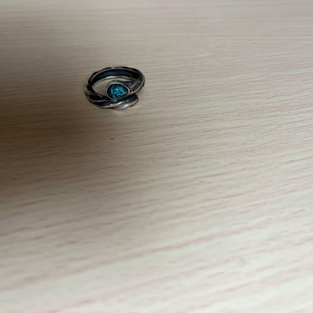 ナバホ族 Will Denetdale作 ターコイズリング ターコイズリング