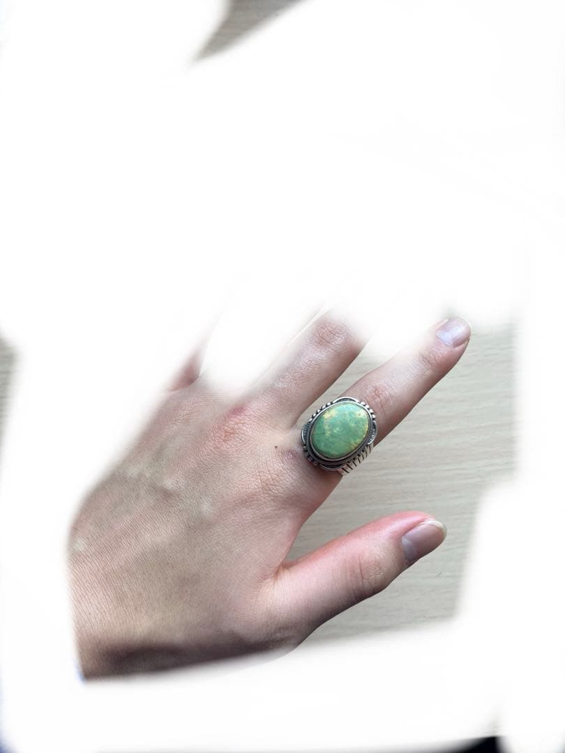 ナバホ族 Will Denetdale作 ターコイズリング ターコイズリング