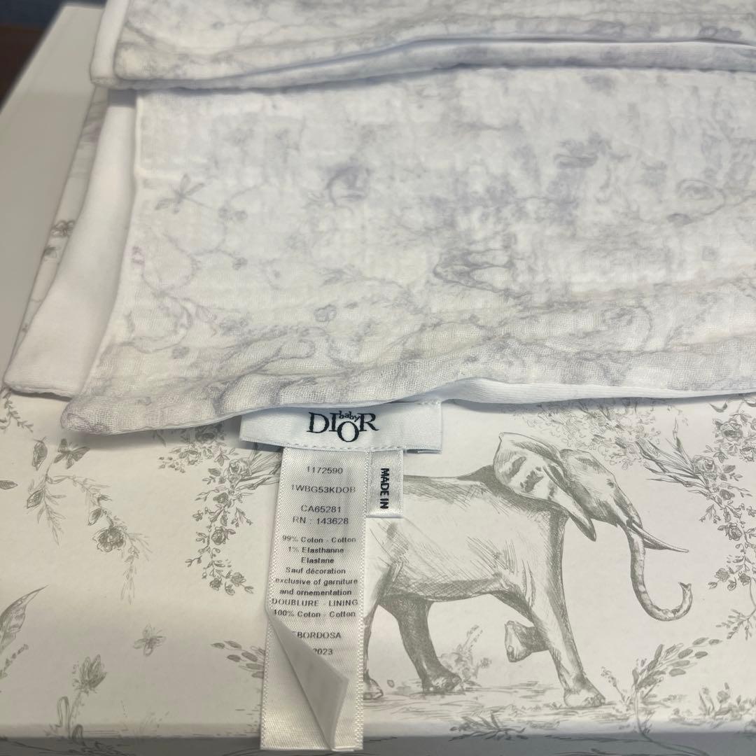 Dior ベビーディオール　おくるみ　モスリン　グレー　ガーゼ