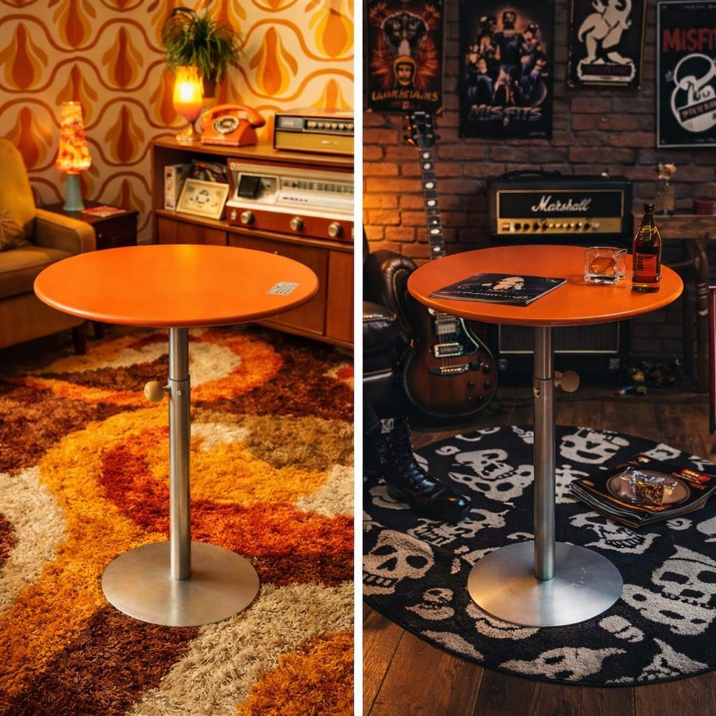 サイドテーブル オレンジ アーティスティック ヴィンテージ レトロ