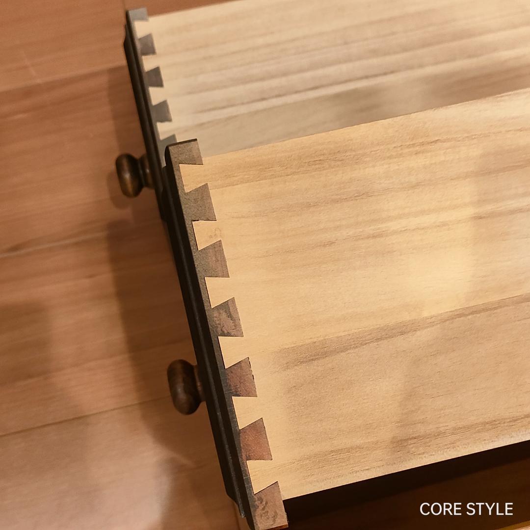 高級　スリムチェスト　5段チェスト　6杯　組木　樺材　アンティーク