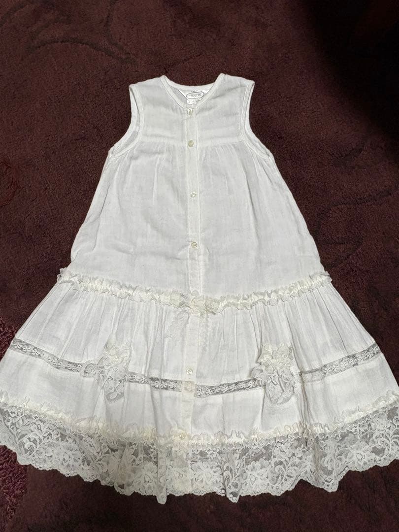 ホワイト ベビードレス 帽子・靴下付き 6点セット