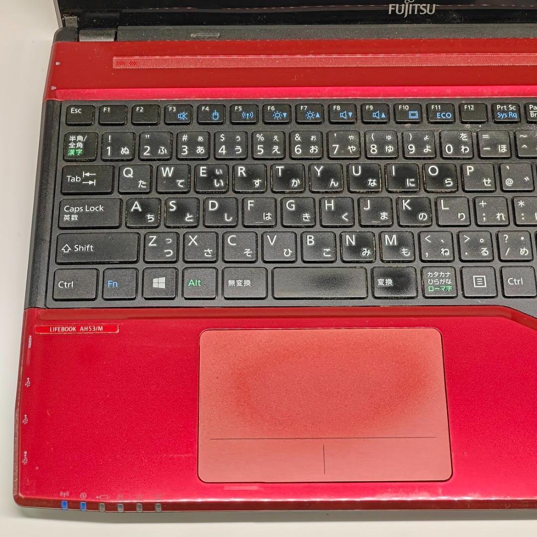【富士通】LIFEBOOK 高速i7 SSD256GB 16GB 赤 ノートPC