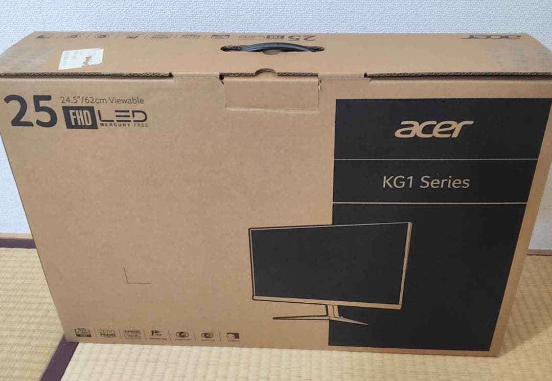 Acer ゲーミングモニター KG251Qbmiix 24.5インチ