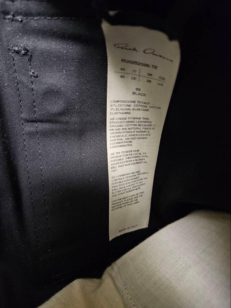 Rick Owens Mastodon Cargo / ツ 46 ブラック