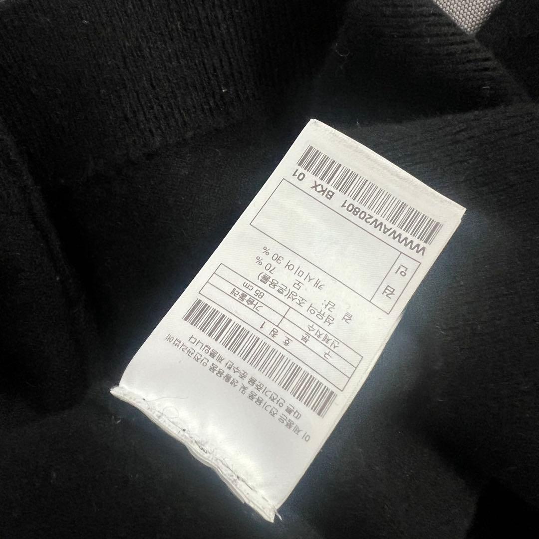 WAAC ワック　タートルネック　セーター　カシミア ゴルフ　カシミヤ　ロゴ　黒