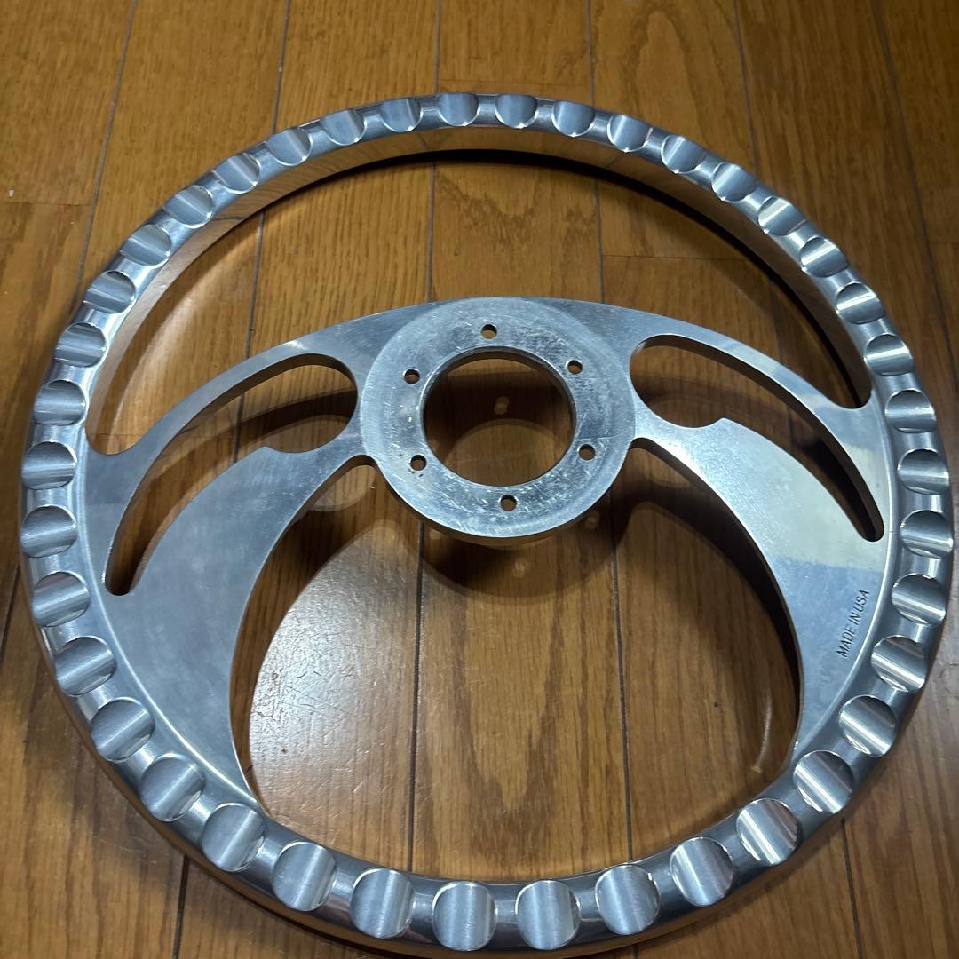 ビレットステアリング　ホーンボタンセット　USA製　ローライダー　トラッキン