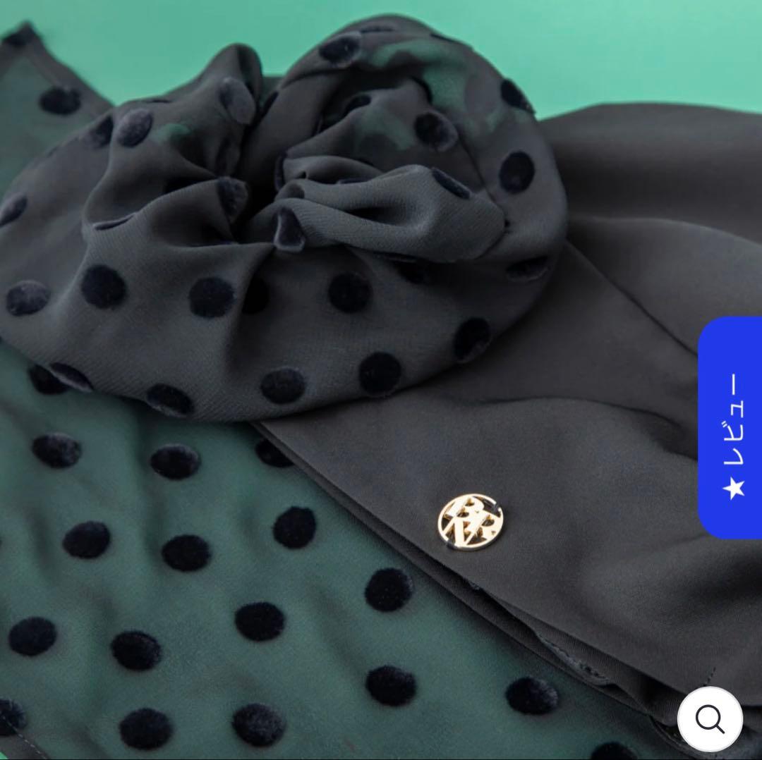 BAREN 医療用帽子のみ　黒ドットシフォン