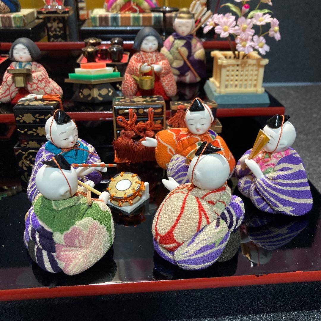 雛人形　木目込み豆雛　桐箱付き