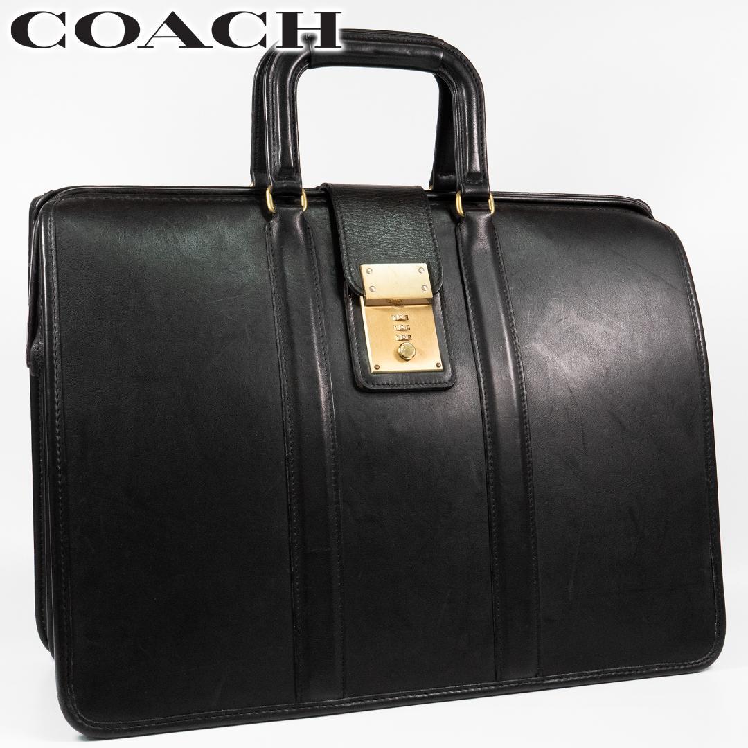 希少美品✨オールドコーチ ダレスバッグ 5420 USA製 自立 ブラック