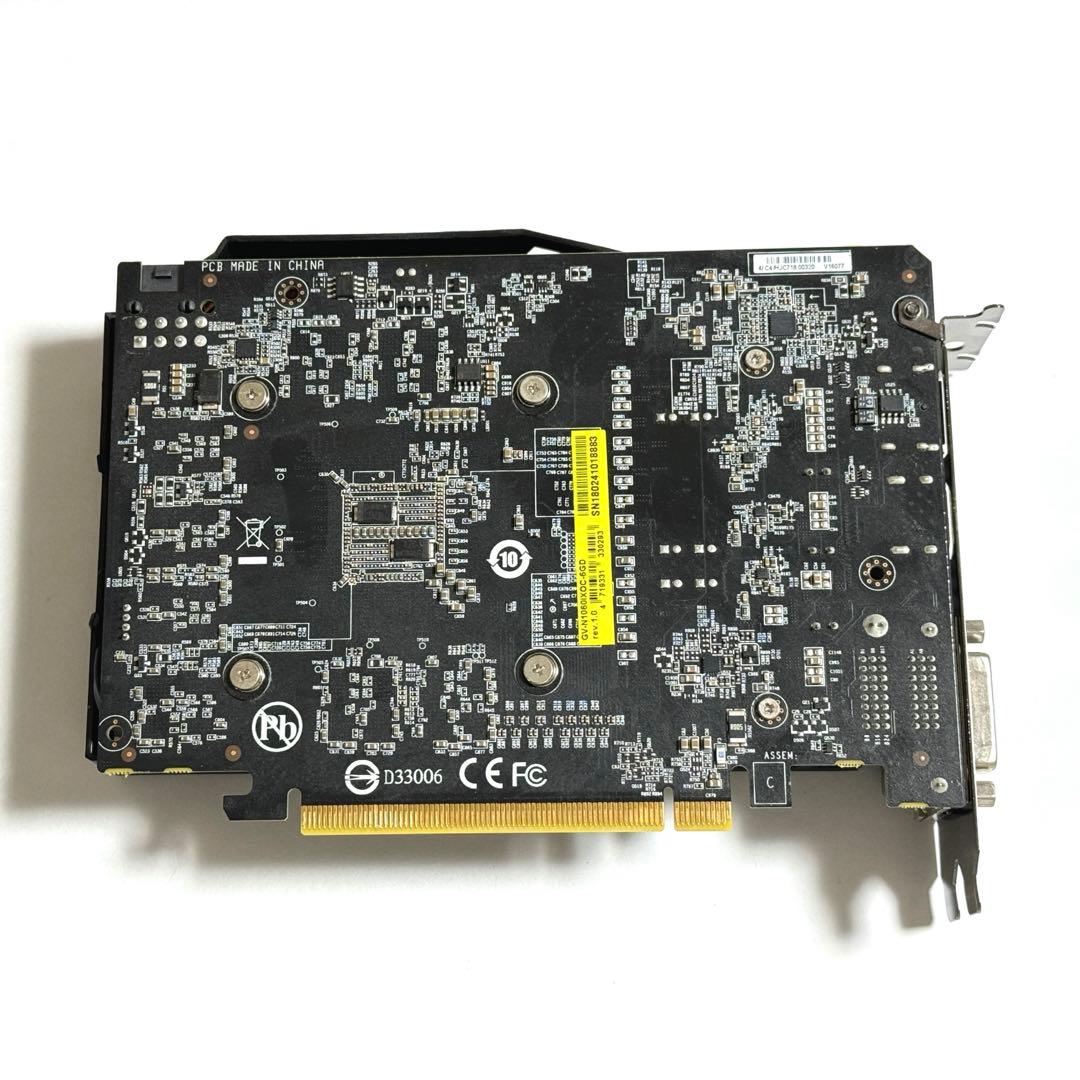 GIGABYTE Geforce GTX 1060 6GBショートサイズ 動作品