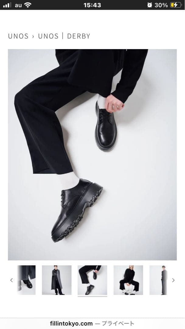 靴 FILLIN UNOS DERBY BLACK 27