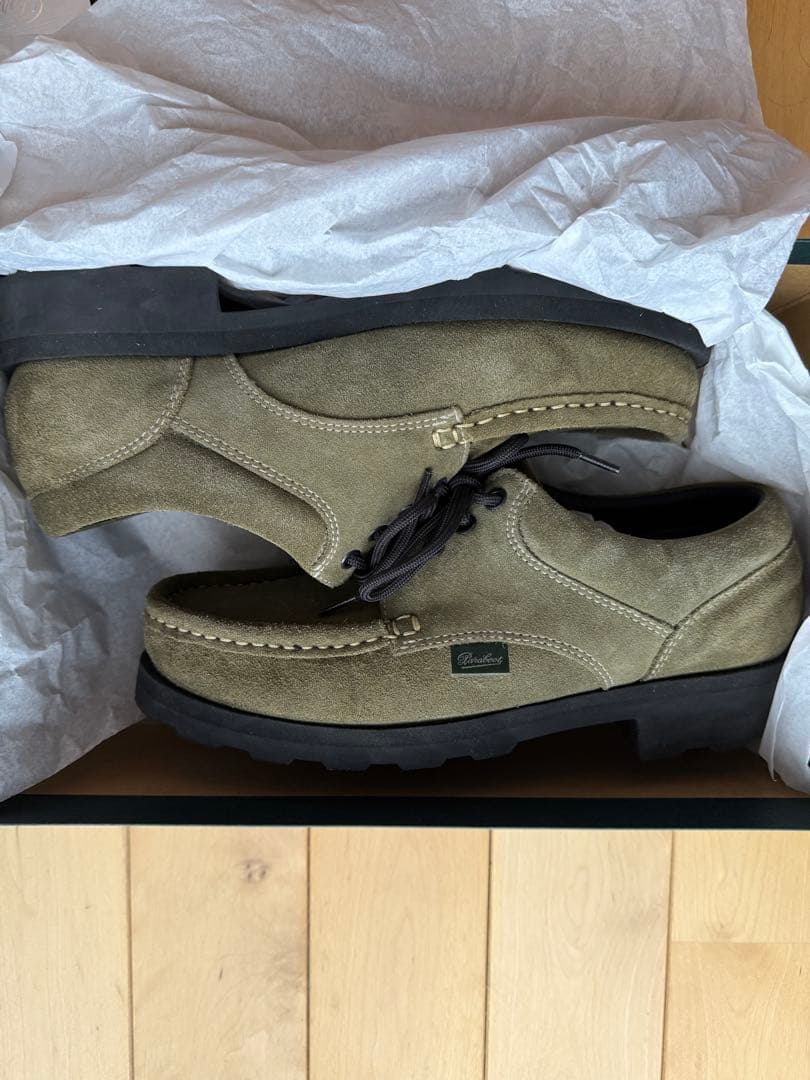 パラブーツ ティエール スエードレザー モカシン シューズ スペイン製