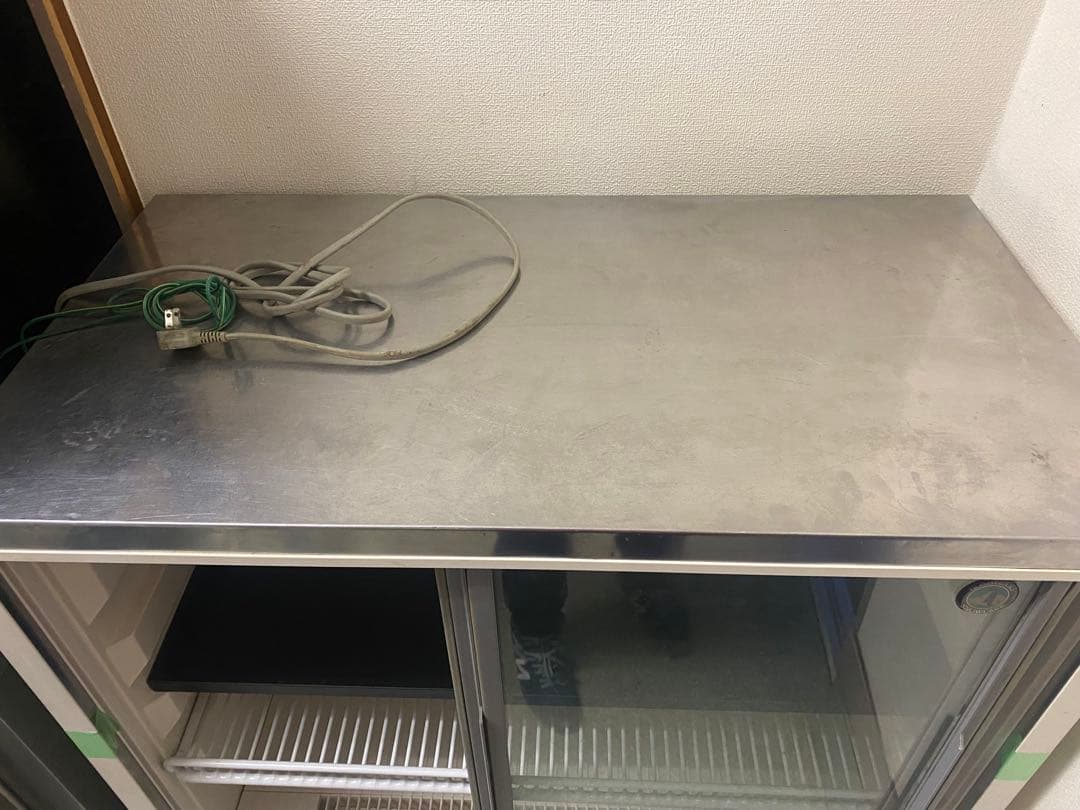 ホシザキ SSB-85AT ガラス冷蔵庫 スライド扉 2段棚