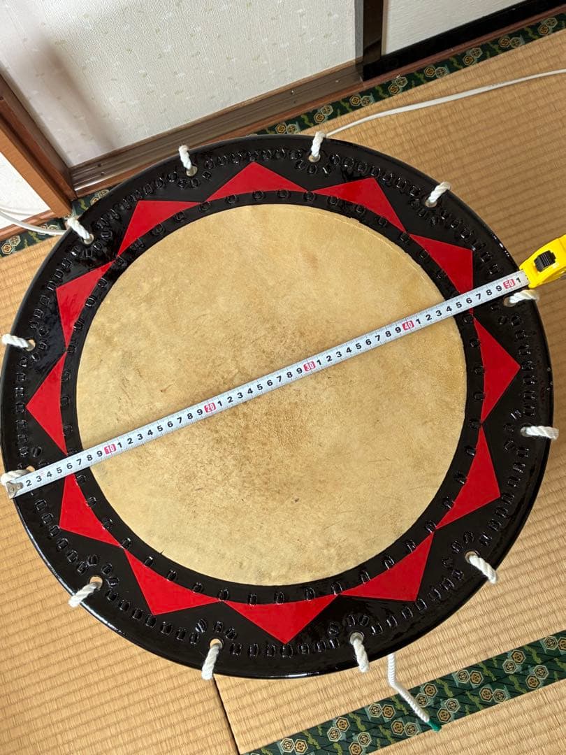 【あきた本日12時までにお願いいたします】さんさ太鼓1尺7寸バチ付き！