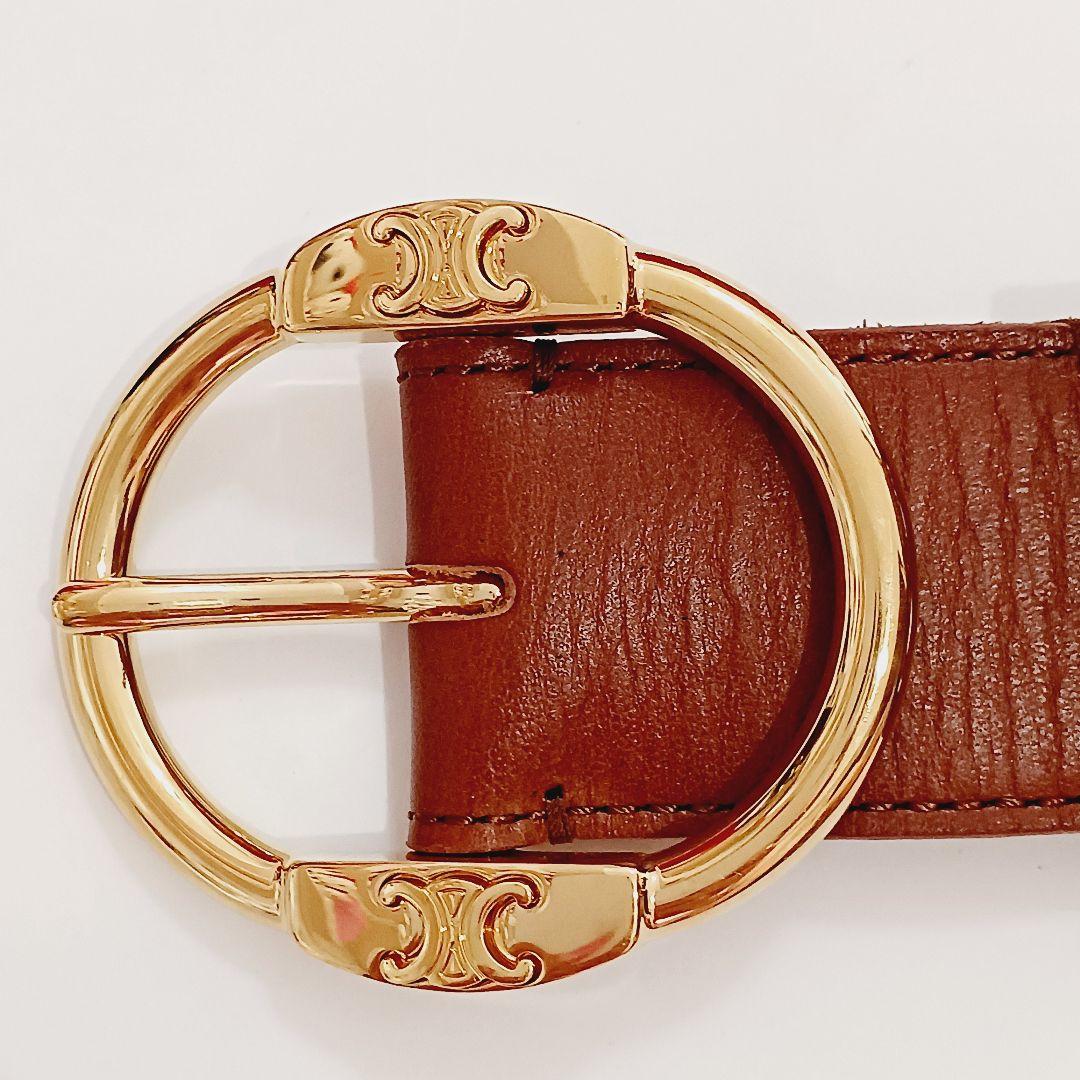 セリーヌ ベルト ダブルトリオンフ 85 ラージ 35mm ブラウン