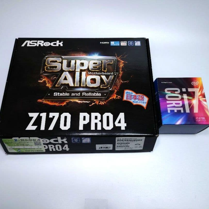 ASRock Z170 Pro4 + i7 6700 + メモリ32GB ATX