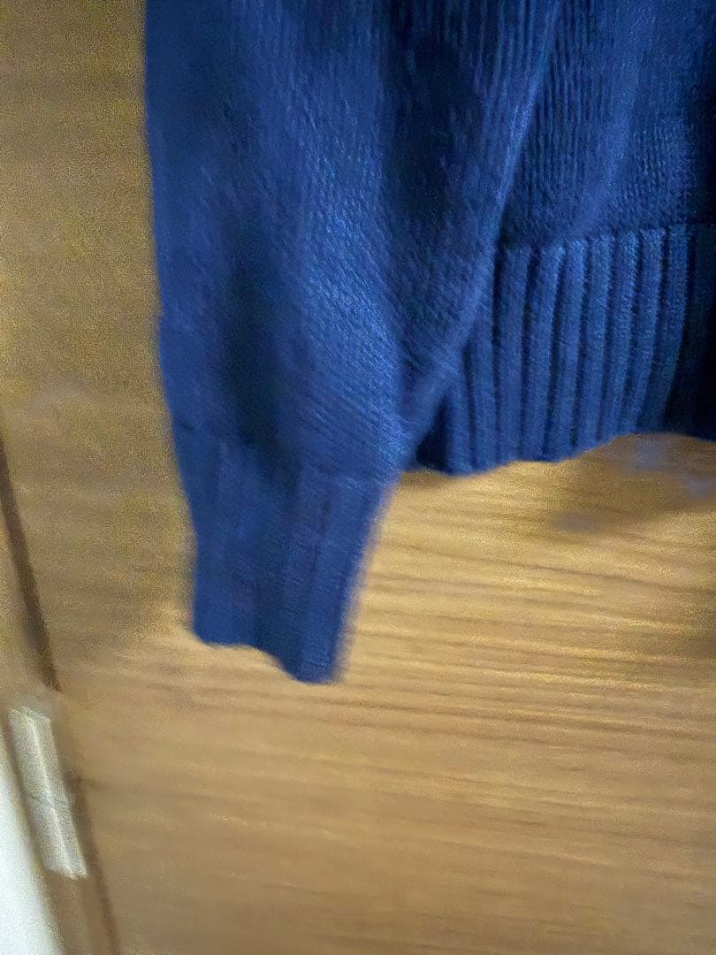 ラルフローレン　コットン　ニット　セーター　ネイビー　赤刺繍　M ポロ