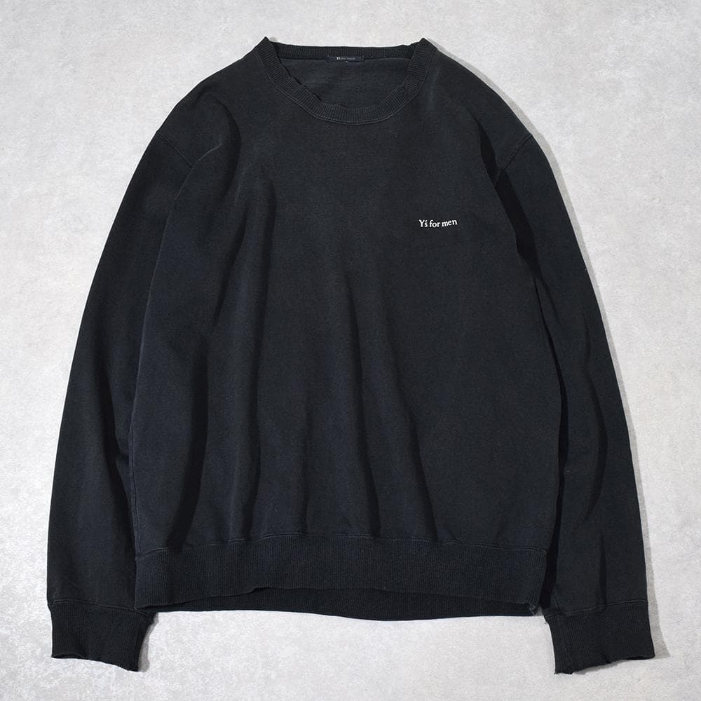 90s ヨウジヤマモト Y's for men ロゴ スウェット ボロ フェード