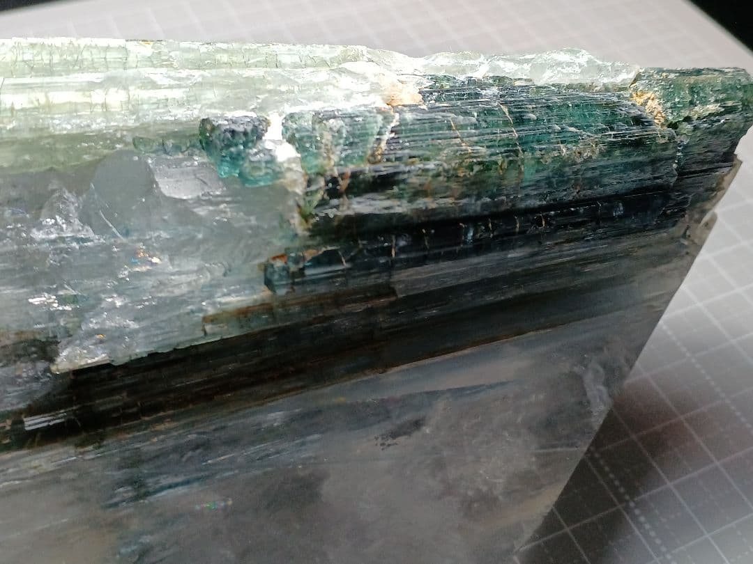 インディゴライト　トルマリン　水晶 原石　鉱物標本