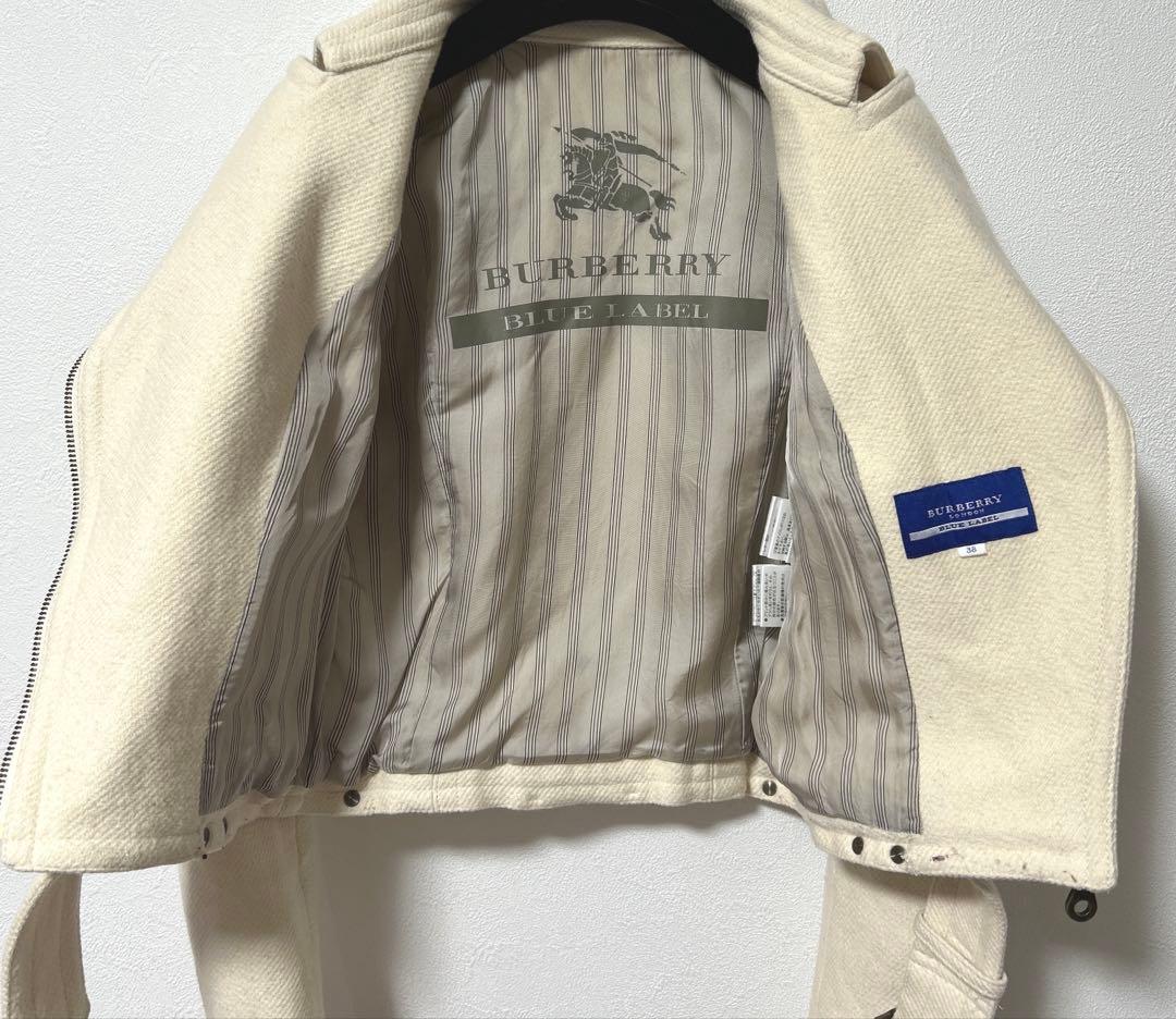 BURBERRY BLUE LABEL ライダースジャケット ウール