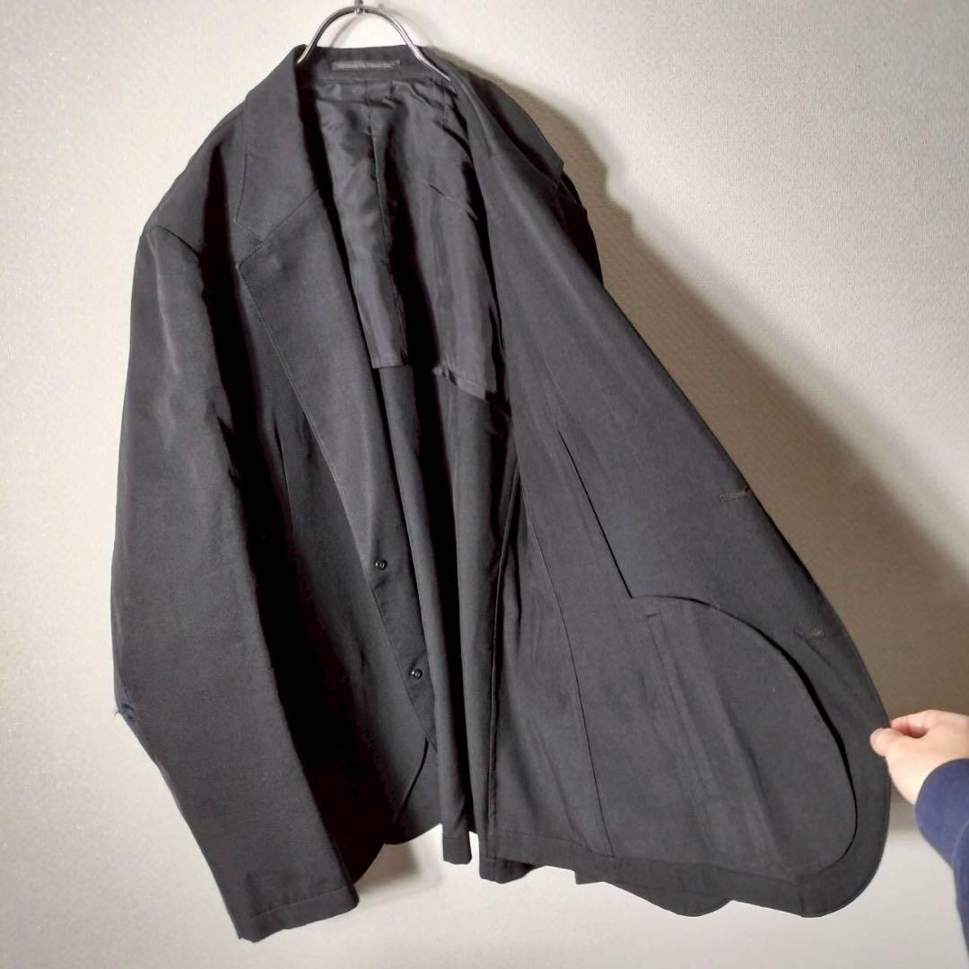 ヨウジヤマモトプールオム テーラードジャケット ウールギャバ100 2B 背抜き