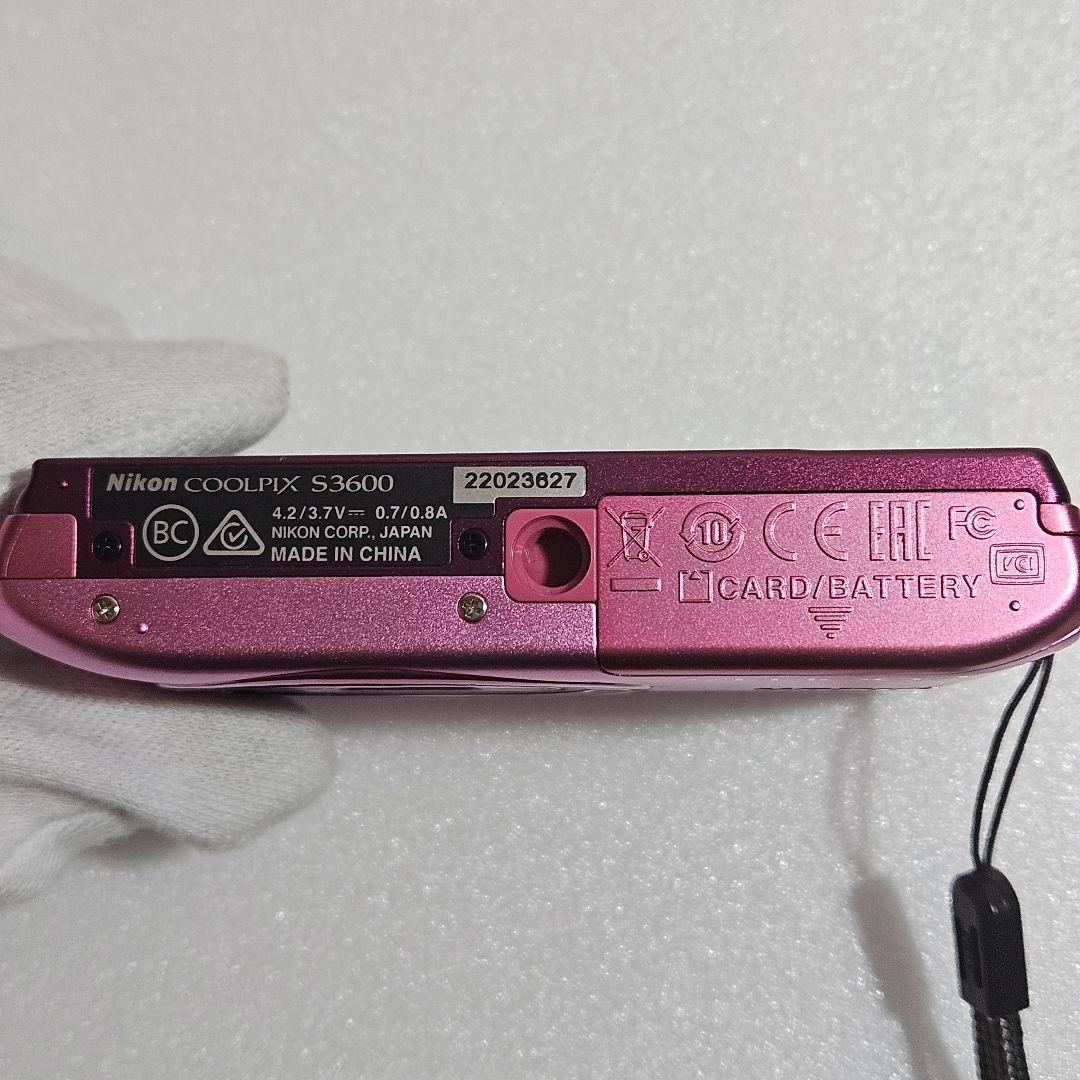 Nikon COOLPIX S3600 ピンク 動作確認済 8倍ズーム