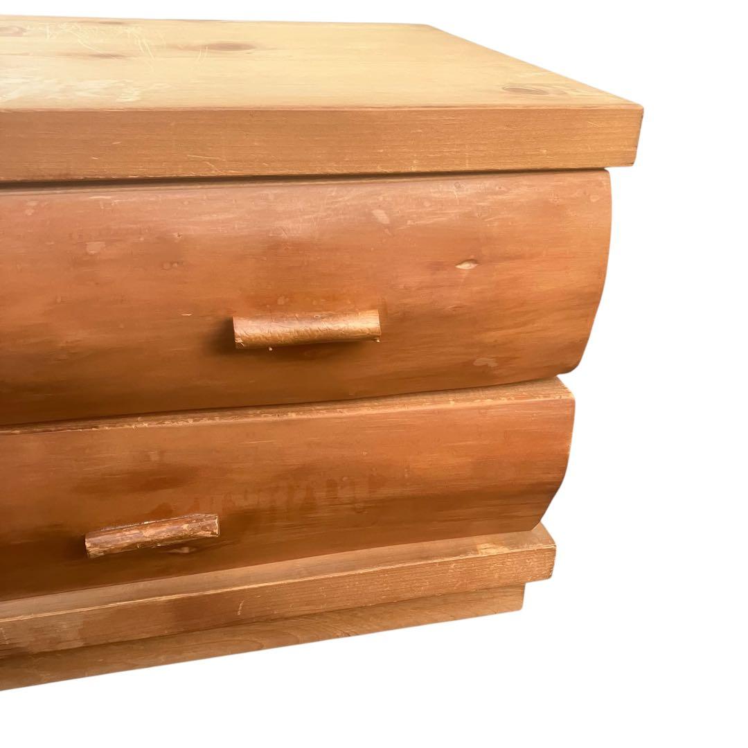 デンマーク産　北欧ヴィンテージ ２段 ローチェスト 北欧家具 サイドテーブル