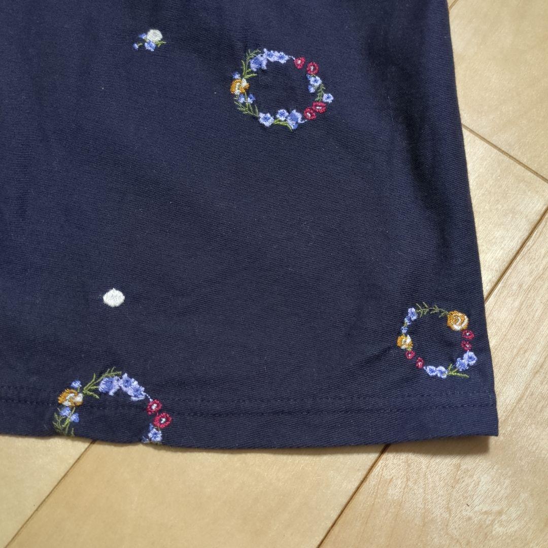 スーパーハッカ SUPER HAKKA フラワー刺繍 ワンピ フリーサイズ