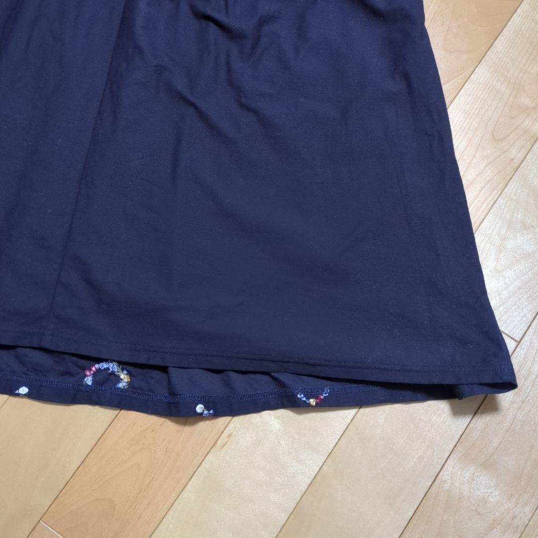 スーパーハッカ SUPER HAKKA フラワー刺繍 ワンピ フリーサイズ