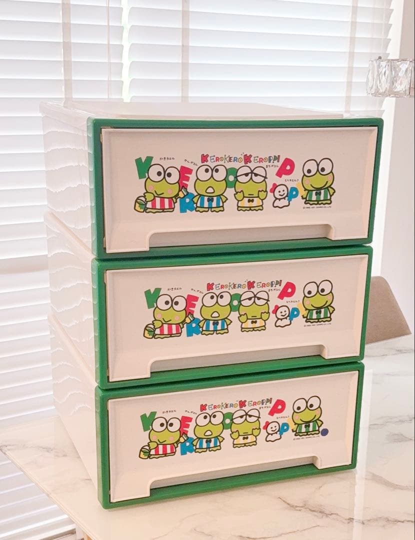 サンリオ　けろけろけろっぴ　収納ケース　プラスチックケース　3個セット