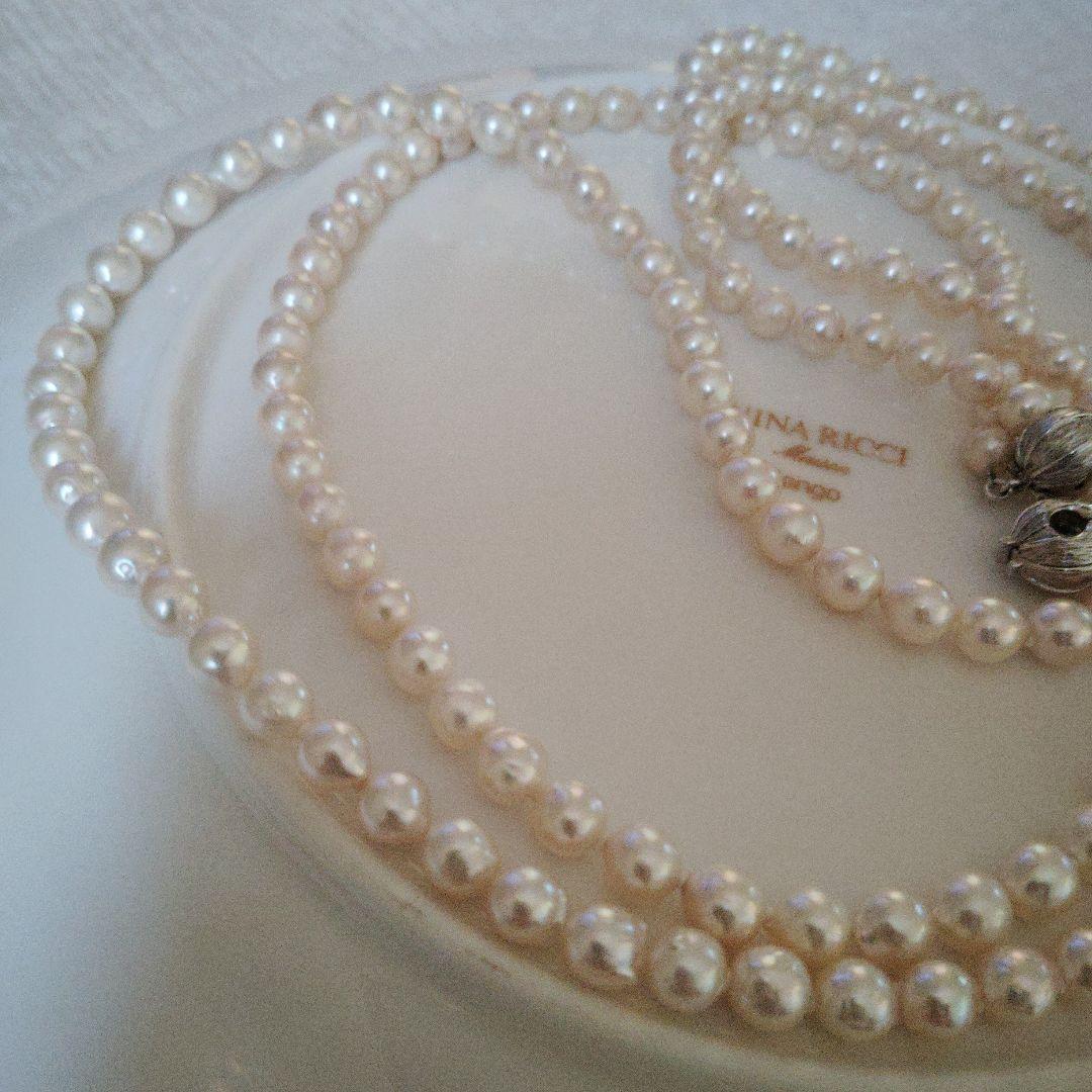 あこや真珠バロックパールロングネックレス　パックマンクラスプ　約123㌢前後