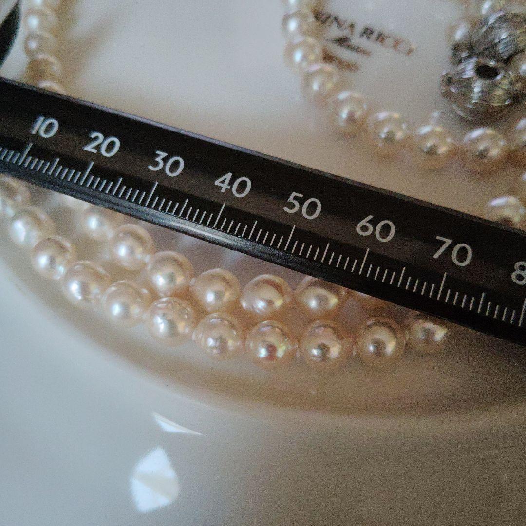 あこや真珠バロックパールロングネックレス　パックマンクラスプ　約123㌢前後