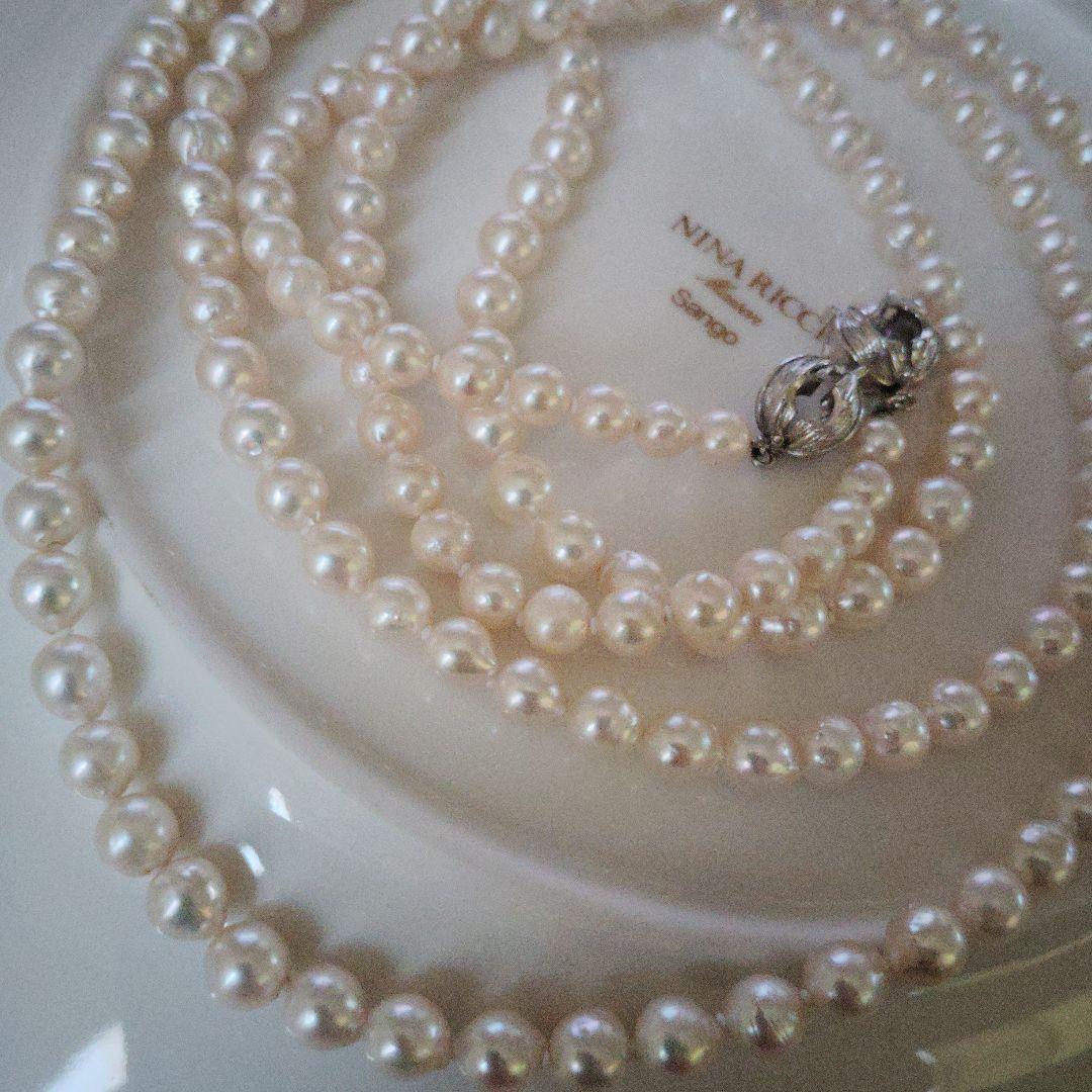 あこや真珠バロックパールロングネックレス　パックマンクラスプ　約123㌢前後