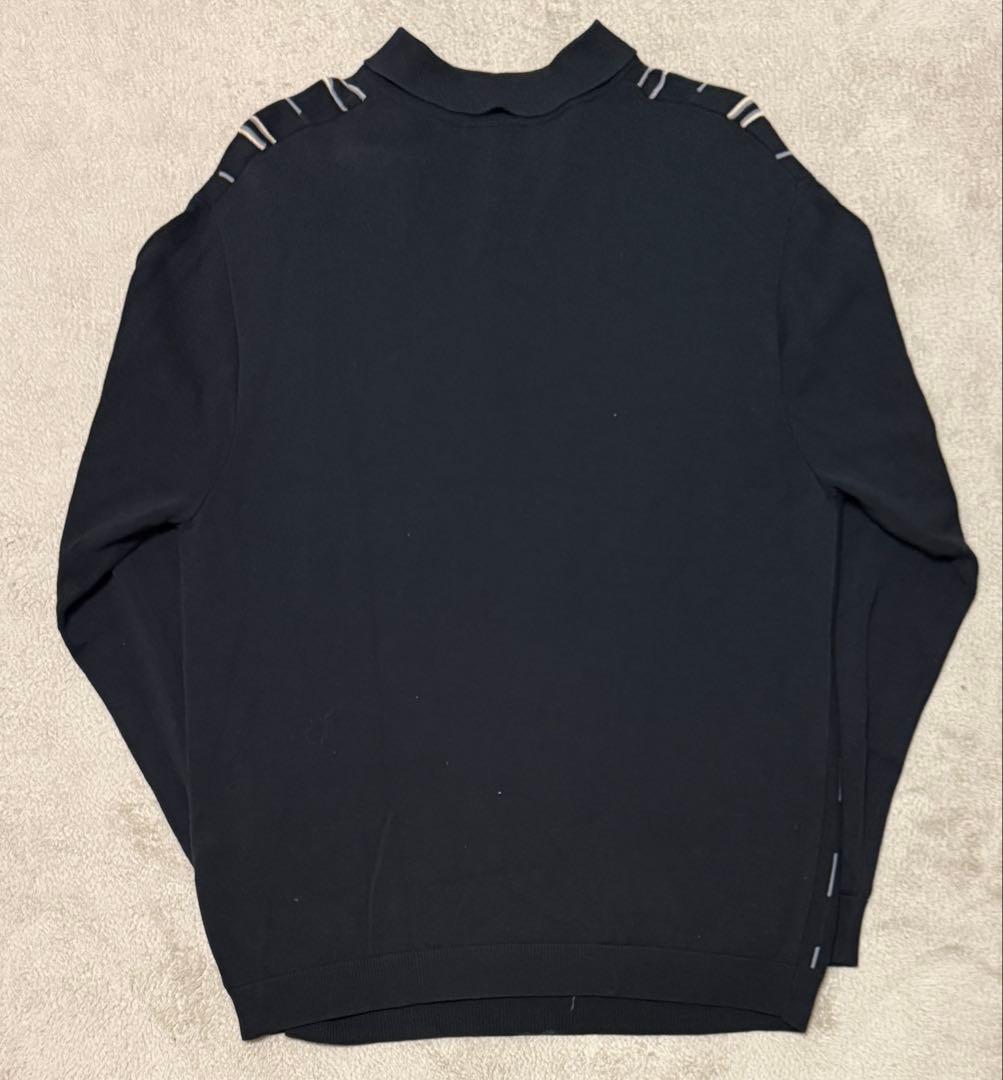 美品！Supreme Vertical Stripe Knit Polo 黒 L