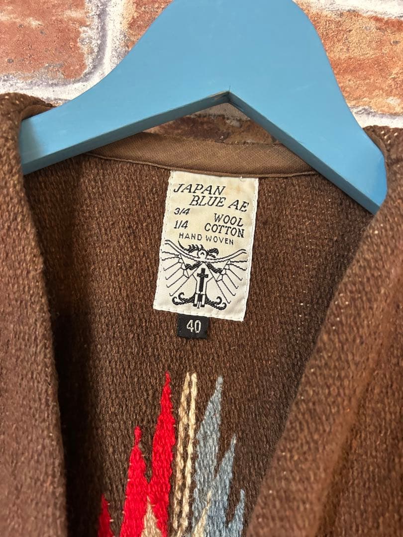 美品 JAPAN BLUE AE チマヨベスト オルテガ風　40 肉厚 アメカジ