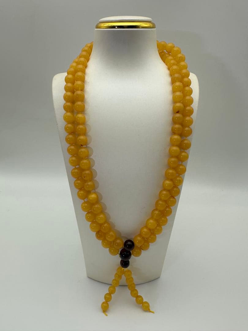 ☆天然☆ バルト海産 天然アンバー 琥珀 蜜蝋ネックレス アクセサリー 綺麗美品