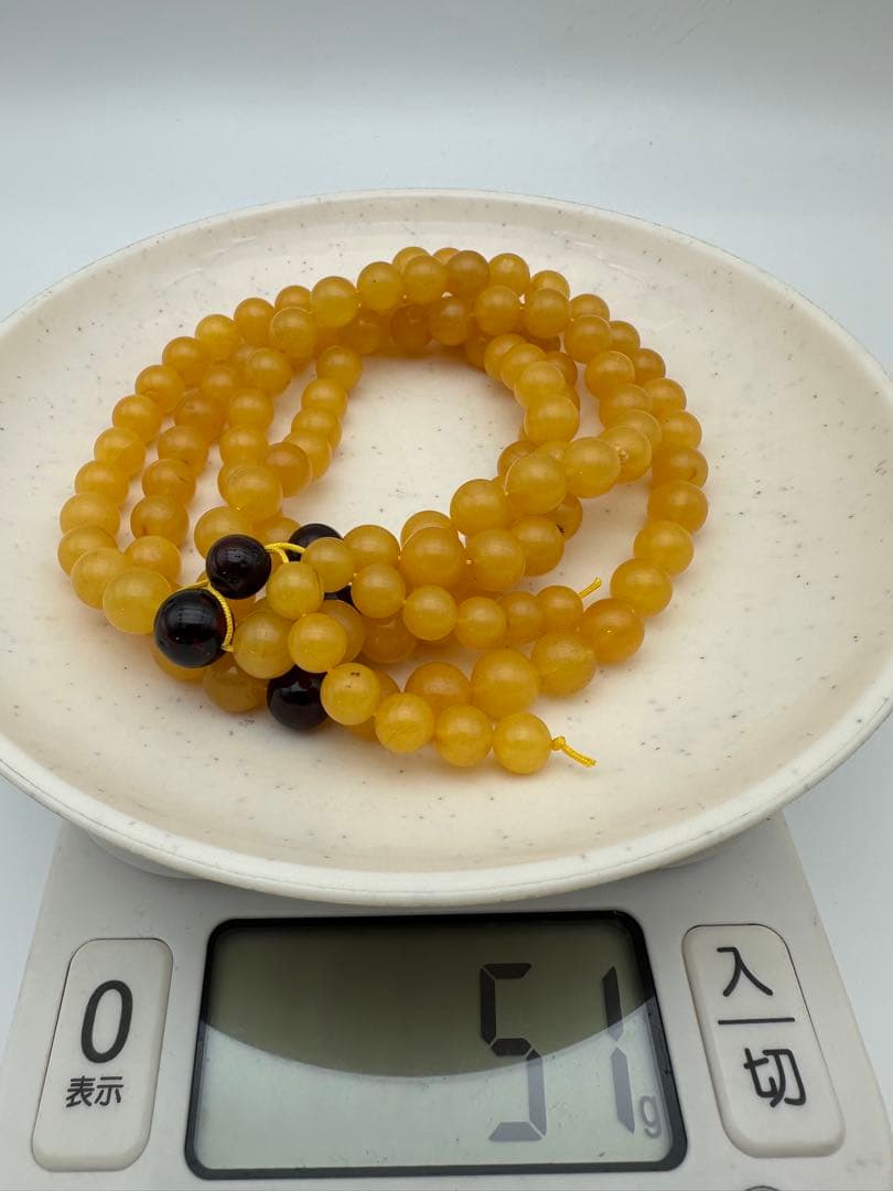 ☆天然☆ バルト海産 天然アンバー 琥珀 蜜蝋ネックレス アクセサリー 綺麗美品