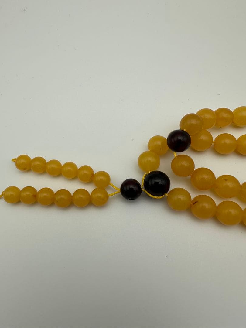 ☆天然☆ バルト海産 天然アンバー 琥珀 蜜蝋ネックレス アクセサリー 綺麗美品