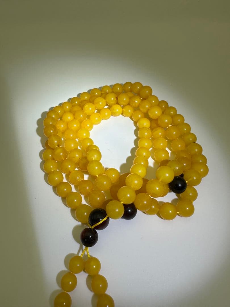 ☆天然☆ バルト海産 天然アンバー 琥珀 蜜蝋ネックレス アクセサリー 綺麗美品